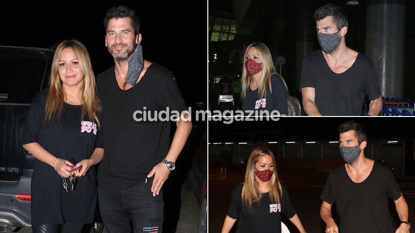 Karina la Princesita y Nicolás Furman, súper enamorados en Ezeiza (Fotos: Movilpress)