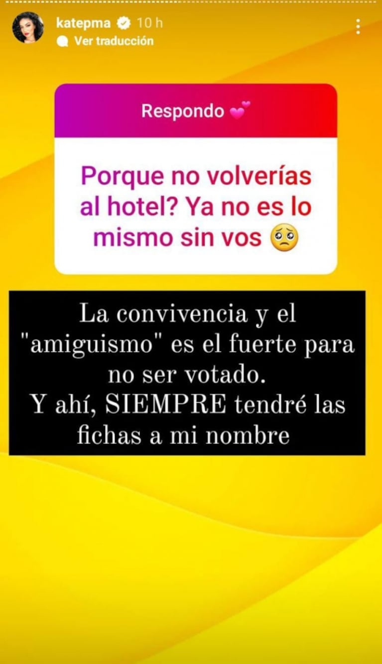 Kate Rodríguez contó por qué no volvería a El Hotel de los Famosos: "Nada de convivir"