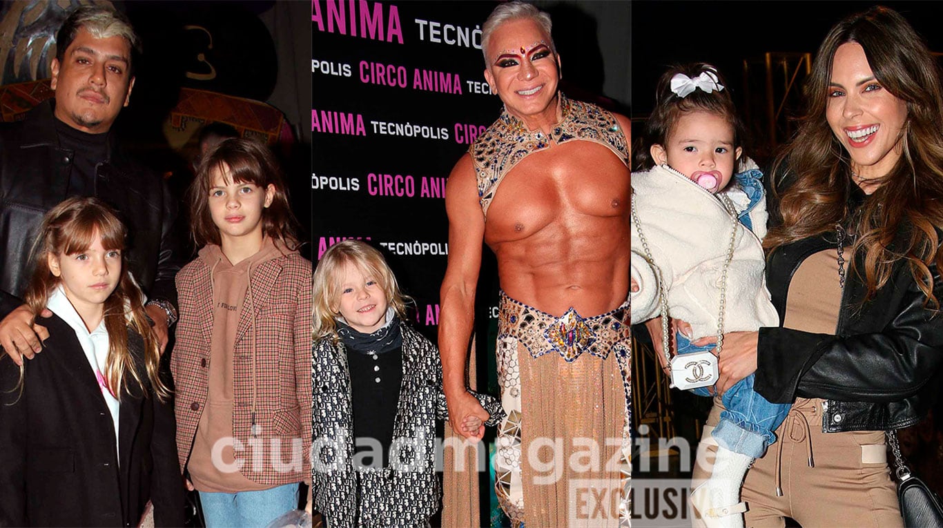 Kennys Palacios, Francesca e Isabella Icardi, Dionisio Mendoza, Barby Franco y Sarah Burlando en el show de Flavio (Fotos: Movilpress).