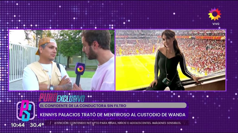 Kennys Palacios habló con Puro Show del viaje de Wanda Nara a Turquía (Foto: captura de eltrece).