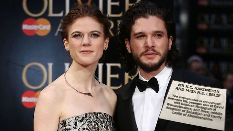 Kit Harington y Rose Leslie, de Game of Thrones, anunciaron su compromiso ¡en el diario!