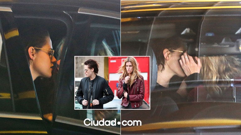 Kristen Stewart y Stella Maxwell a los besos en Milán. Fotos: Grosby Group.