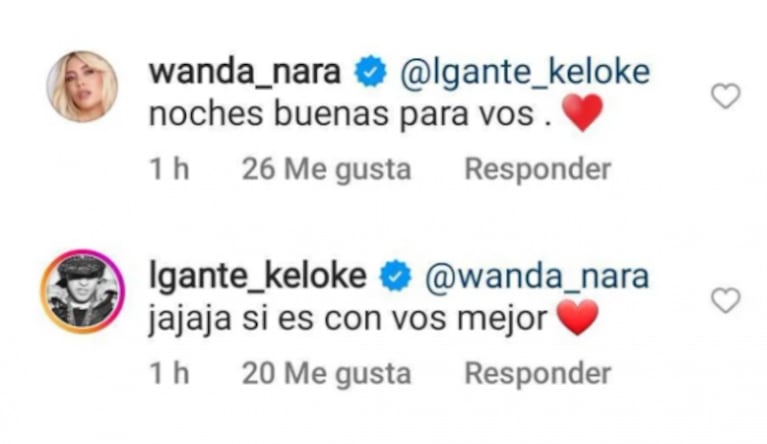 L-Gante le dedicó un picante mensaje a Wanda Nara en una postal muy sensual