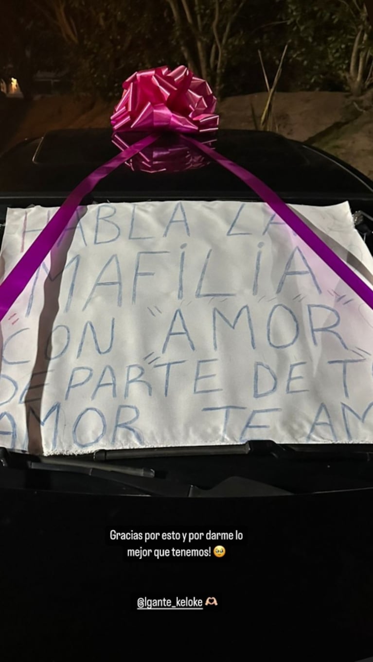 L-Gante le hizo un increíble regalo de cumpleaños a Tamara Báez desde la cárcel: "Te amo"