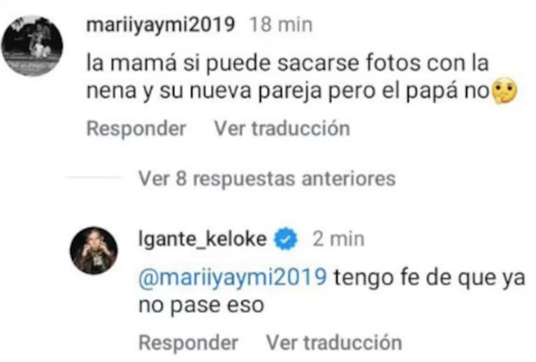 L-Gante reaccionó al enojo de Tamara.