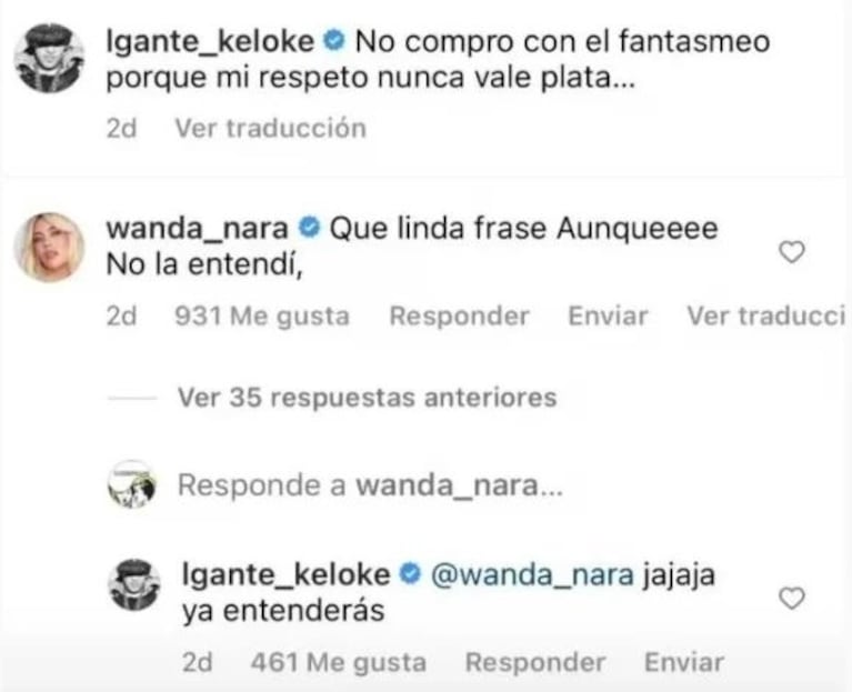 L-Gante se mostró triste y resignado por la reconciliación de Wanda Nara y Mauro Icardi