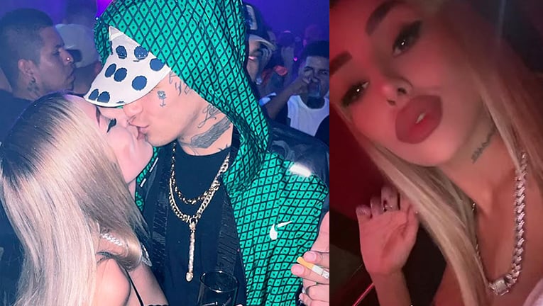 L-gante y Tamara Báez compartieron las fotos de su extravagante salida romántica.