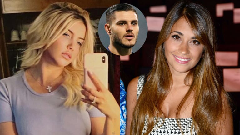 La actitud de Antonela Roccuzzo con Wanda Nara tras el escándalo por el supuesto like de Icardi en las redes (Fotos: Web)