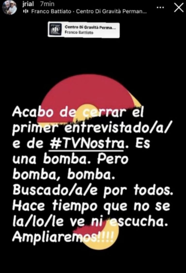 La alegría de Jorge Rial por haber cerrado su primer invitado misterioso para TV Nostra: "¡Es una bomba!"