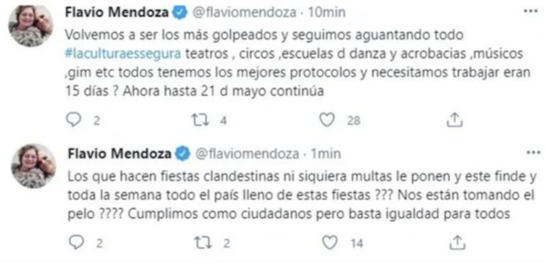 La bronca de Flavio Mendoza por las fiestas clandestinas: "Hay una gran parte de la sociedad que no tiene empatía"