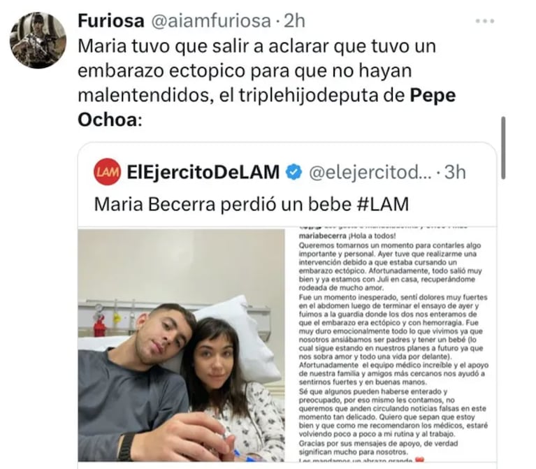 La bronca de los fanáticos de María con Pepe.