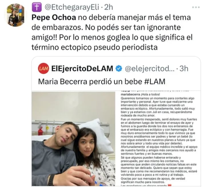 La bronca de los fanáticos de María con Pepe.