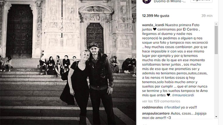 La carta de amor de Wanda a Icardi, ¿y un mensaje cargado de melancolía?