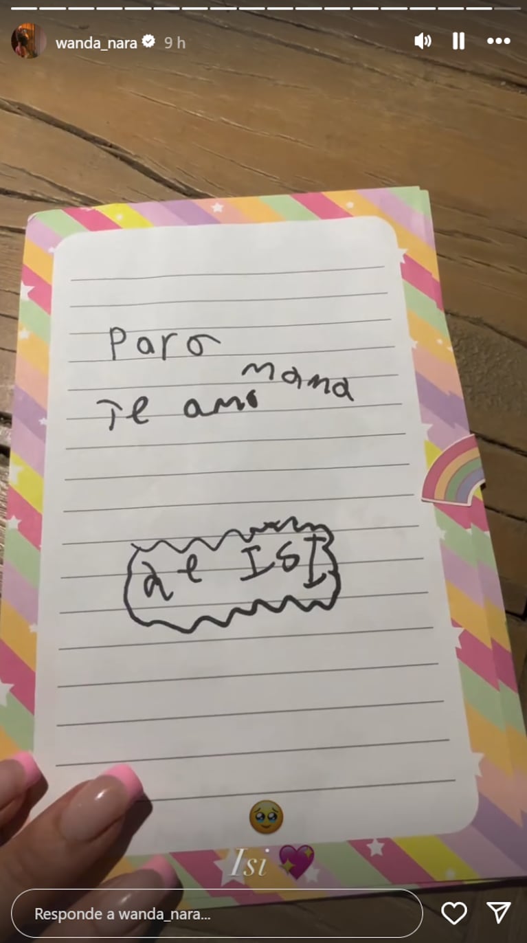 La carta de Isabella a Wanda.