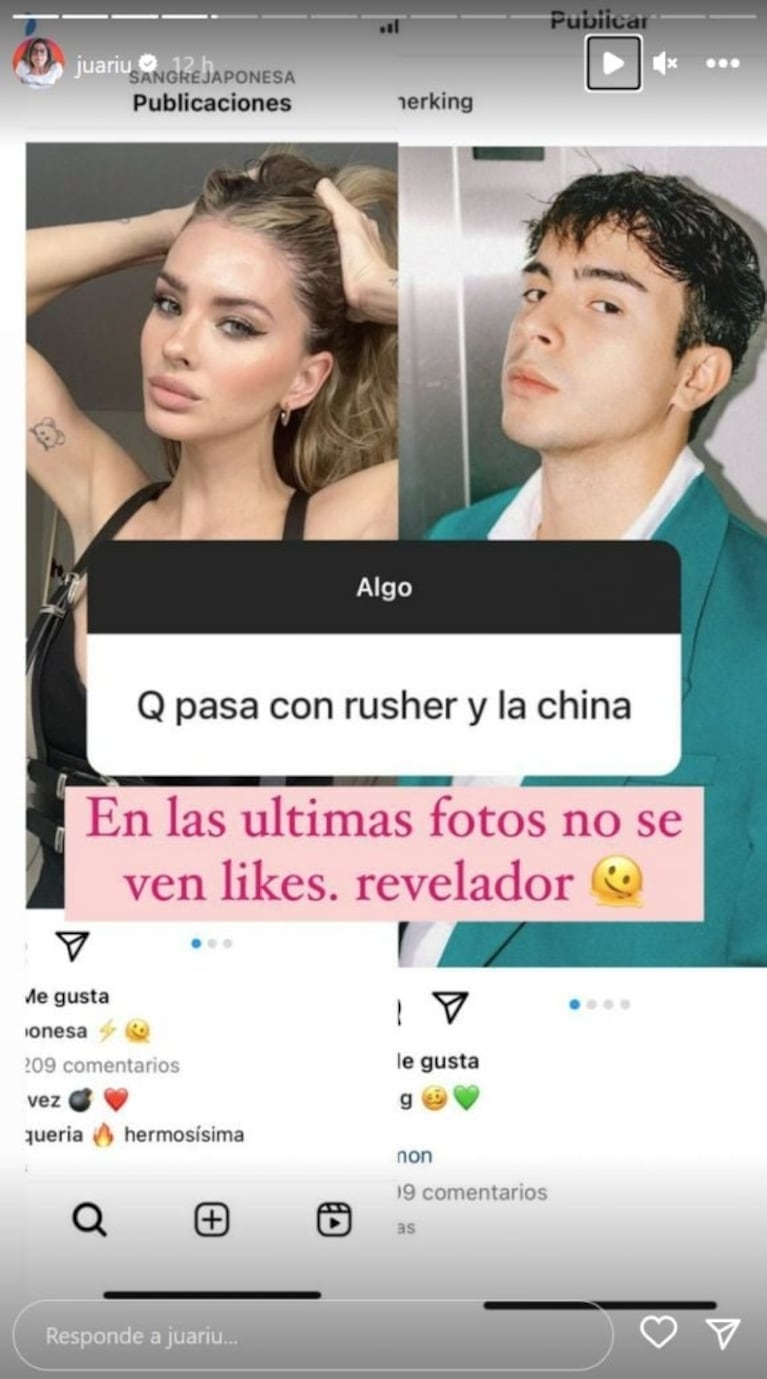 La China Suárez, cada vez más alejada de Rusherking: los posteos que habría borrado de sus redes