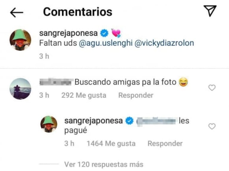 La China Suárez compartió fotos con amigas y salió al cruce de una seguidora que dijo que las buscaba "para la foto": "Les pagué"