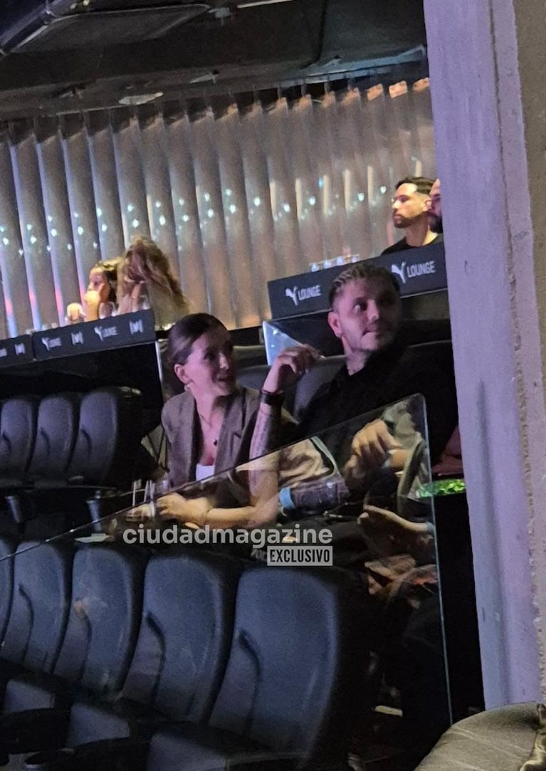 La China Suárez y Mauro Icardi en el Movistar Arena. Foto: Ciudad Magazine