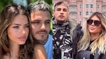 La China Suárez y Mauro Icardi, Wanda Nara y L-Gante.