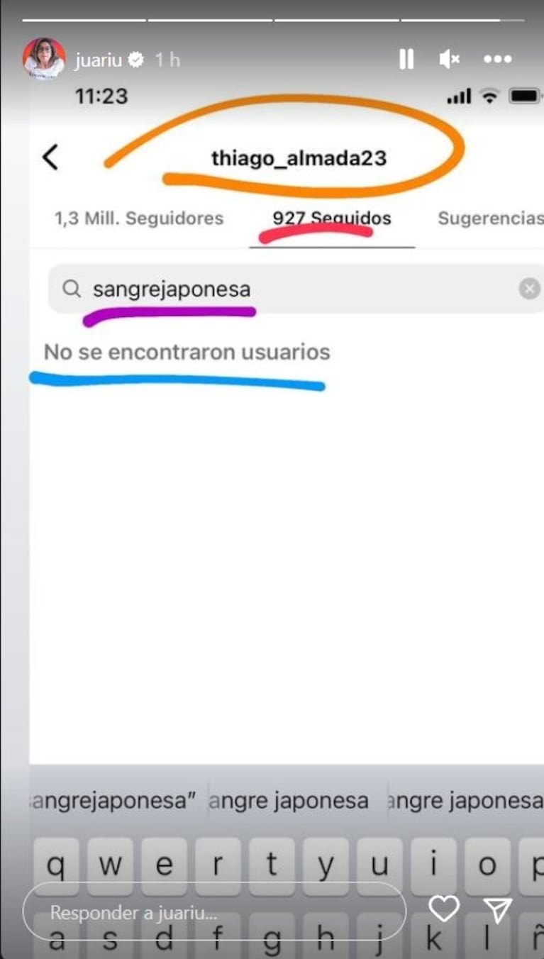 La China Suárez ya recibió likes de famosos en medio de su duelo por la separación con Rusherking