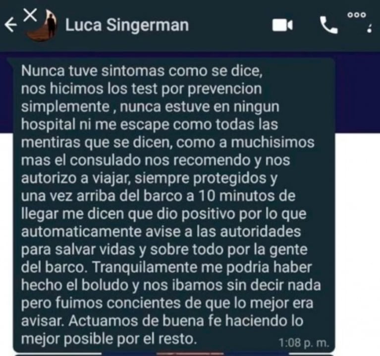 La Ciudad de Buenos Aires demandará por 700 mil dólares al joven que viajó en Buquebus con coronavirus