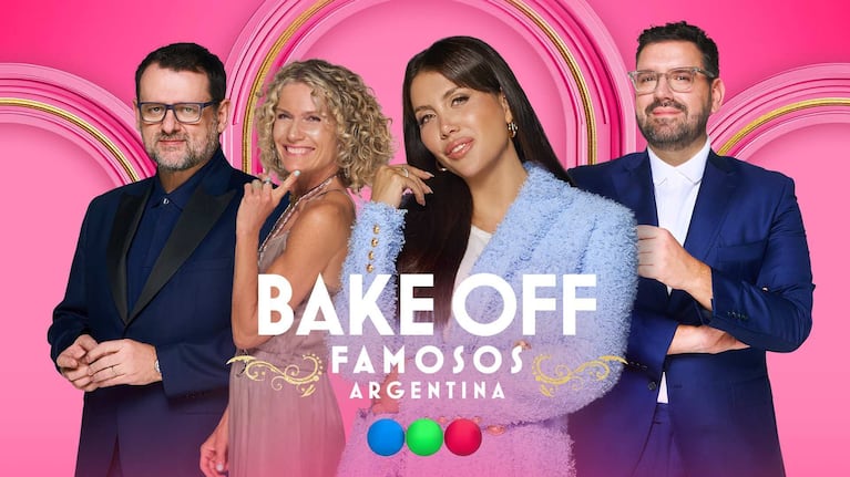 La conductora y los jurados de Bake Off Famosos Argentina. Foto: Telefe.