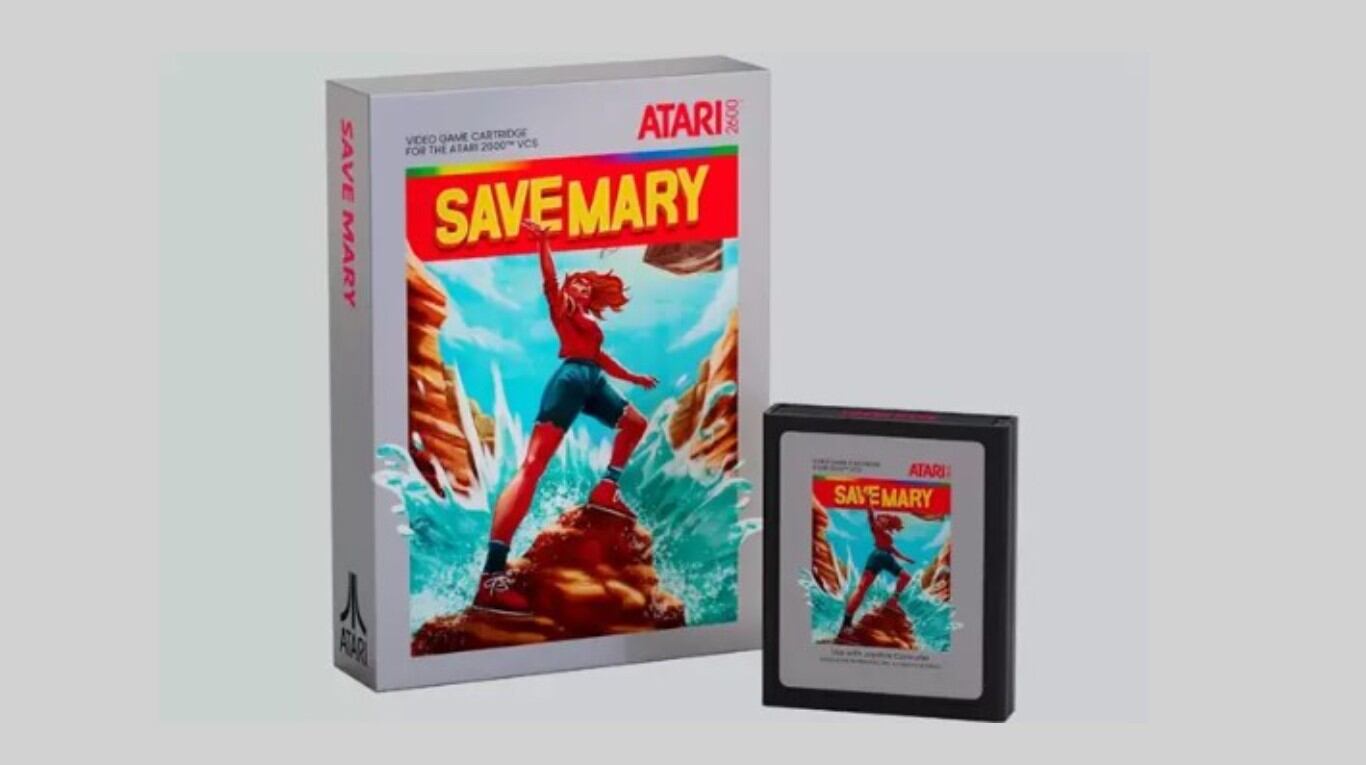 La consola Atari 2600 recibe una edición limitada en cartucho de Save Mary, un videojuego creado hace 40 años