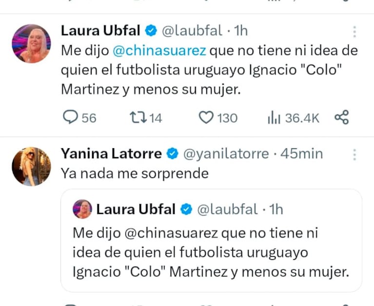 La contundente respuesta de China Suárez a la modelo que la acusó de stalkear a su marido