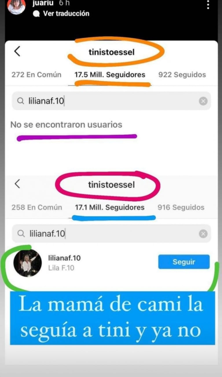 La decisión de la familia de Camila Homs con Tini Stoessel ante la versión de romance con Rodrigo de Paul