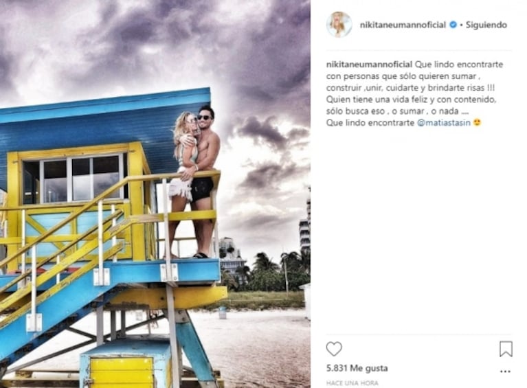 La declaración de amor de Nicole Neumann a su novio... ¿con palito incluido para Mica Viciconte?