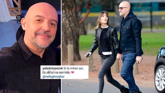 La declaración de amor del Pelado López a su novia: Si te miran así es difícil no ser feliz