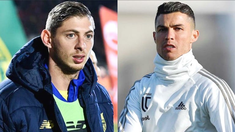 La desafortunada foto de Cristiano Ronaldo en medio del drama de Emiliano Sala (Foto: Web e Instagram)