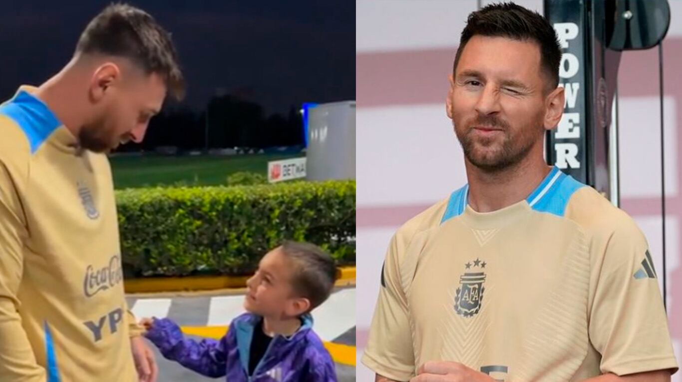 La desopilante reacción de Lionel Messi ante el pedido de un pequeño fan.