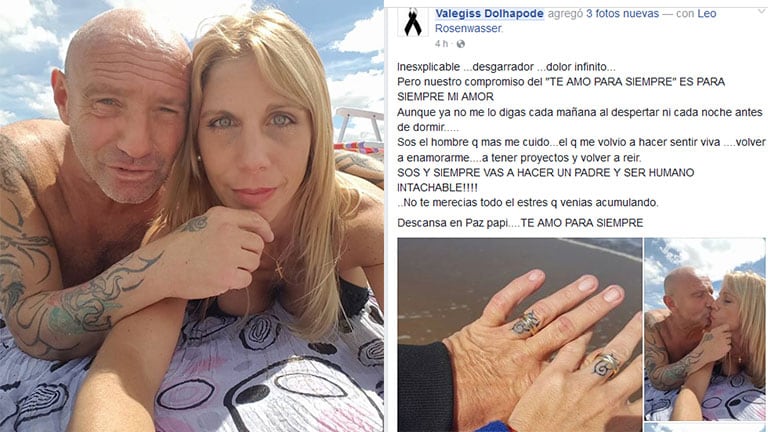 La despedida de Valeria, expareja de Leo Rosenwasser. (Fotos: Facebook)