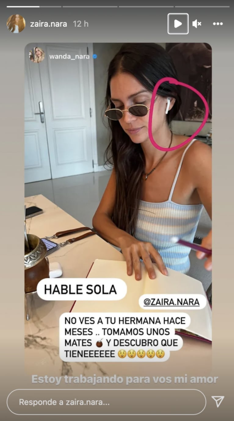 La divertida queja de Wanda Nara al ver a Zaira con auriculares durante su tarde juntas: "Hablé sola"