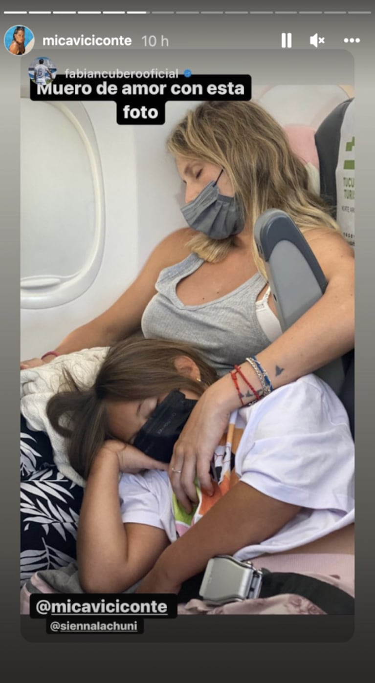 La dulce foto de Mica Viciconte con Sienna Cubero tras el enojo de Nicole Neumann: "Muero de amor"