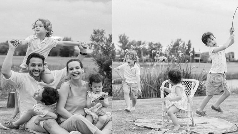 La dulce producción de fotos de Sabrina Garciarena junto a Germán Paoloski y sus hijos.