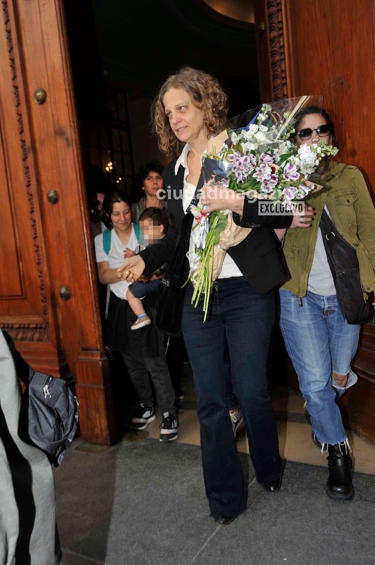 La esposa de Daniel Fanego en la despedida del actor (Foto: Movilpress).