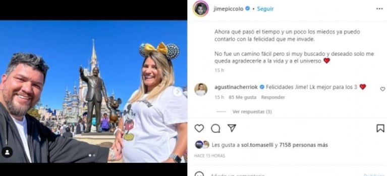 La ex Chiquititas Jimena Piccolo anunció su embarazo con un conmovedor mensaje: "No fue fácil el camino"