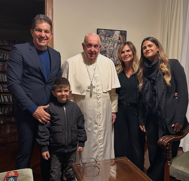 La familia Granata visitó al Papa Francisco.