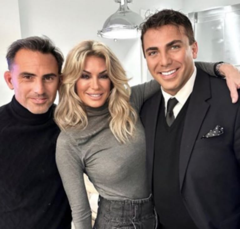 La foto de Cristian Castro con Diego y Yanina Latorre que se hizo viral: "Les hizo tres cirugías con filtros"