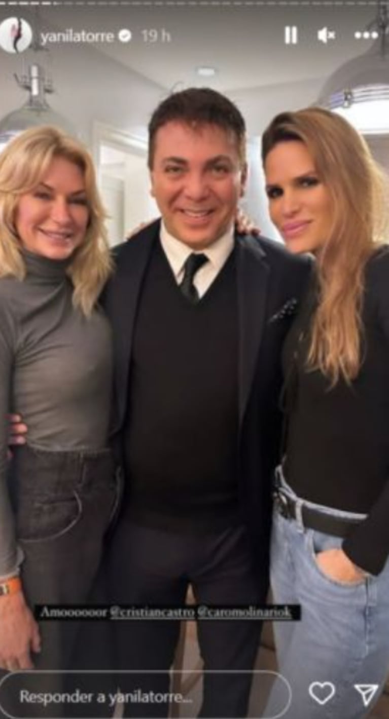 La foto de Cristian Castro con Diego y Yanina Latorre que se hizo viral: "Les hizo tres cirugías con filtros"