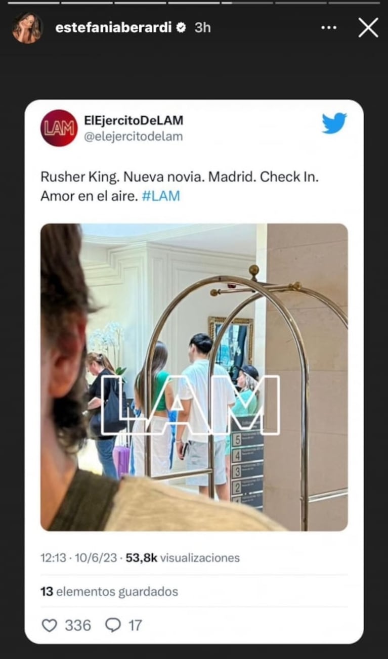 La foto de Rusherking con su nueva novia en Madrid: la reacción de la China Suárez 