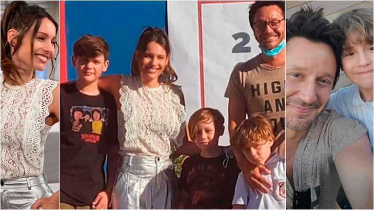 La foto familiar de Pampita y Benjamín Vicuña en el egreso de su hijo Benicio, junto a Bautista y Beltrán