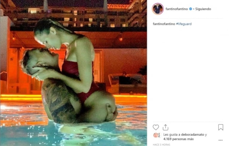 La foto hot con "manito indiscreta" de Fantino y Coni Mosqueira de vacaciones: "Guardavidas"