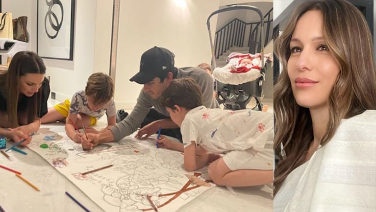 La foto más linda de Pampita jugando con sus hijos en la intimidad de su casa tras La Academia.