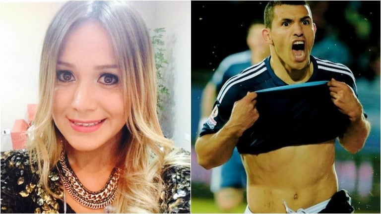 La foto-tweet del festejo del Kun Agüero que sonrojó a La Princesita Karina (Foto: Web y Twitter)