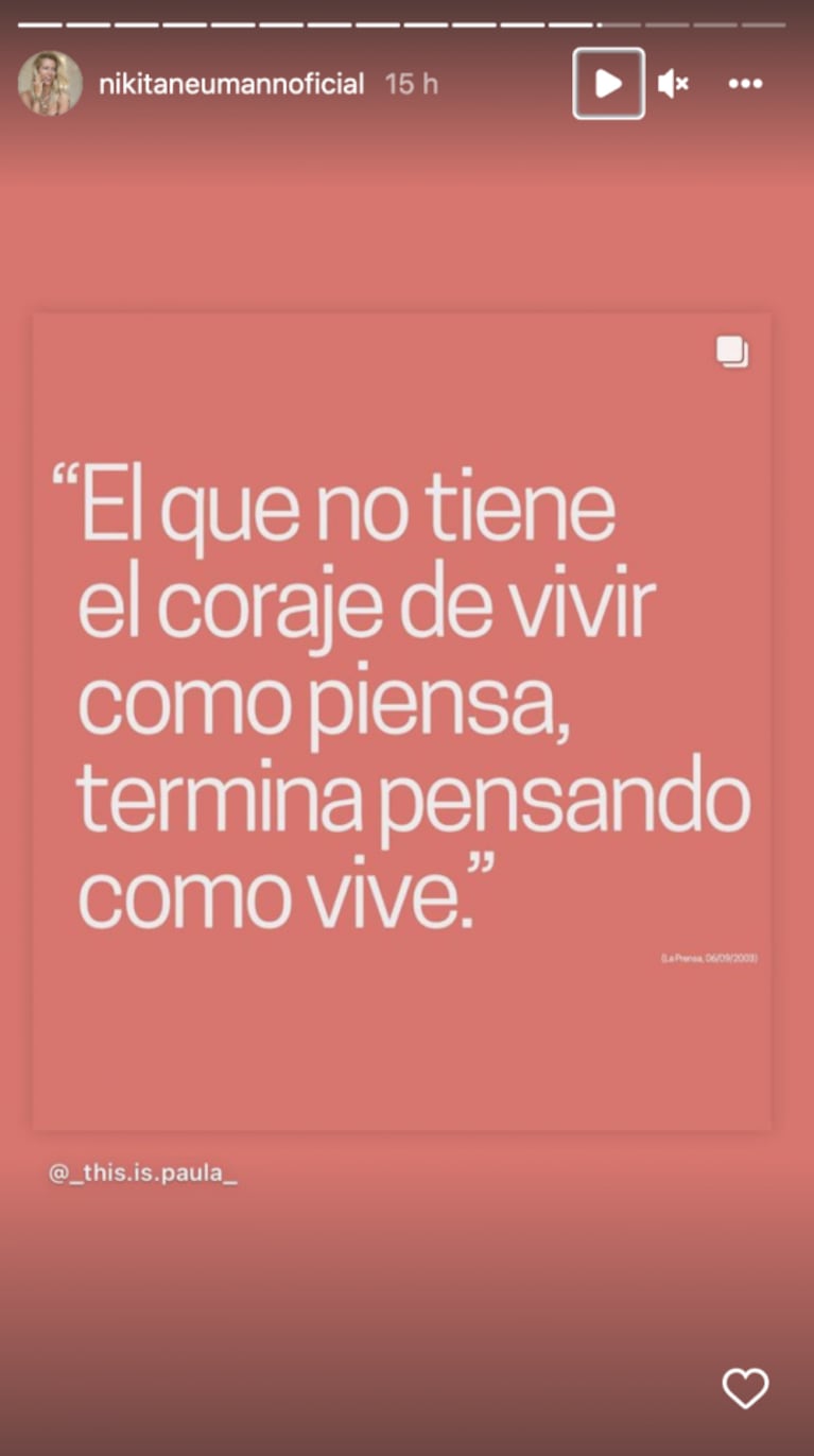 La fuerte reflexión de Nicole Neumann en pleno conflicto con Mica Viciconte y Fabián Cubero