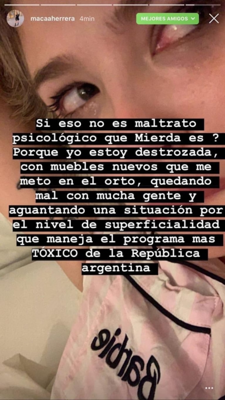 La grave acusación de la novia de Alexander Caniggia que luego borró: "Si no es maltrato psicológico, ¿qué es?"