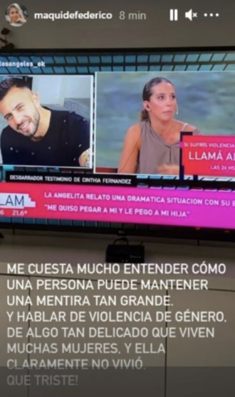 La hermana de Matías Defederico salió con todo a desmentir a Cinthia Fernández: "No entiendo cómo mantiene una mentira tan grande"