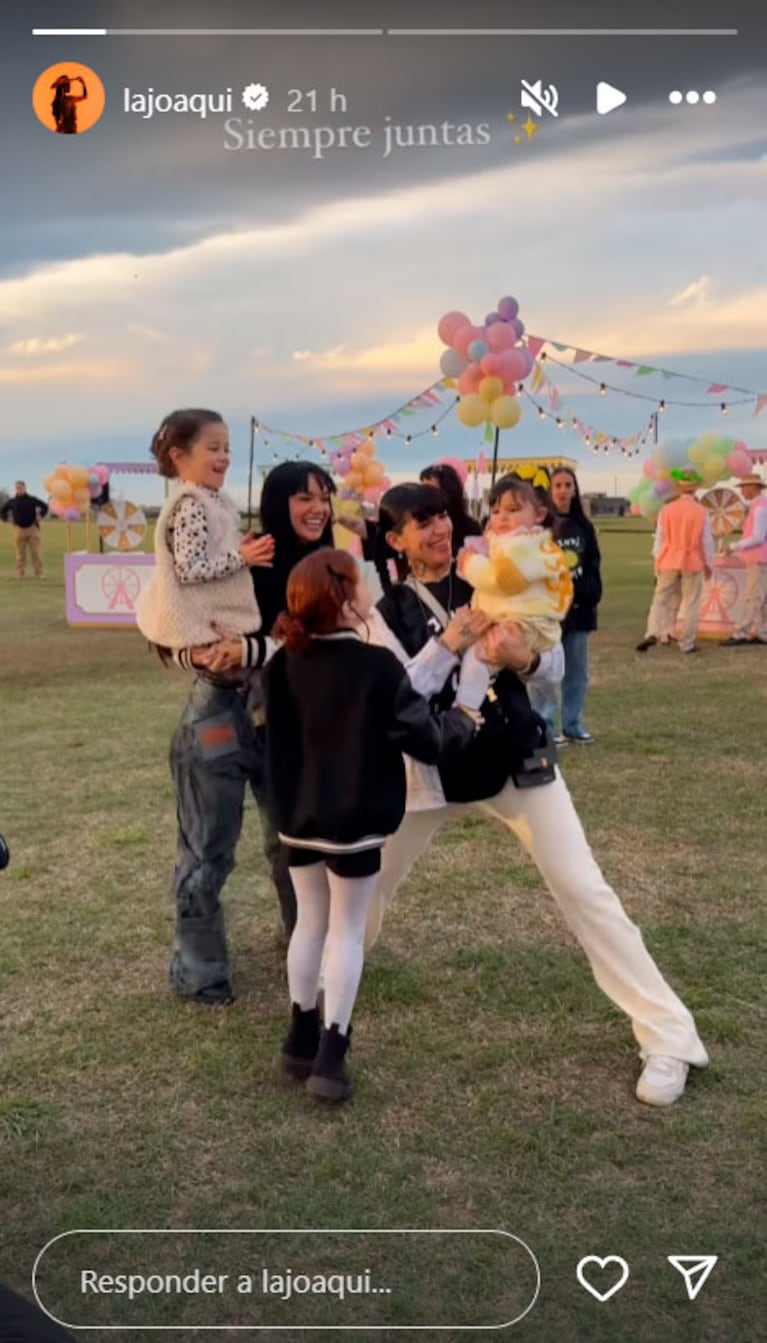 La hija de Cazzu cumplió un año: fiesta estilo kermesse infantil con invitadas de lujo